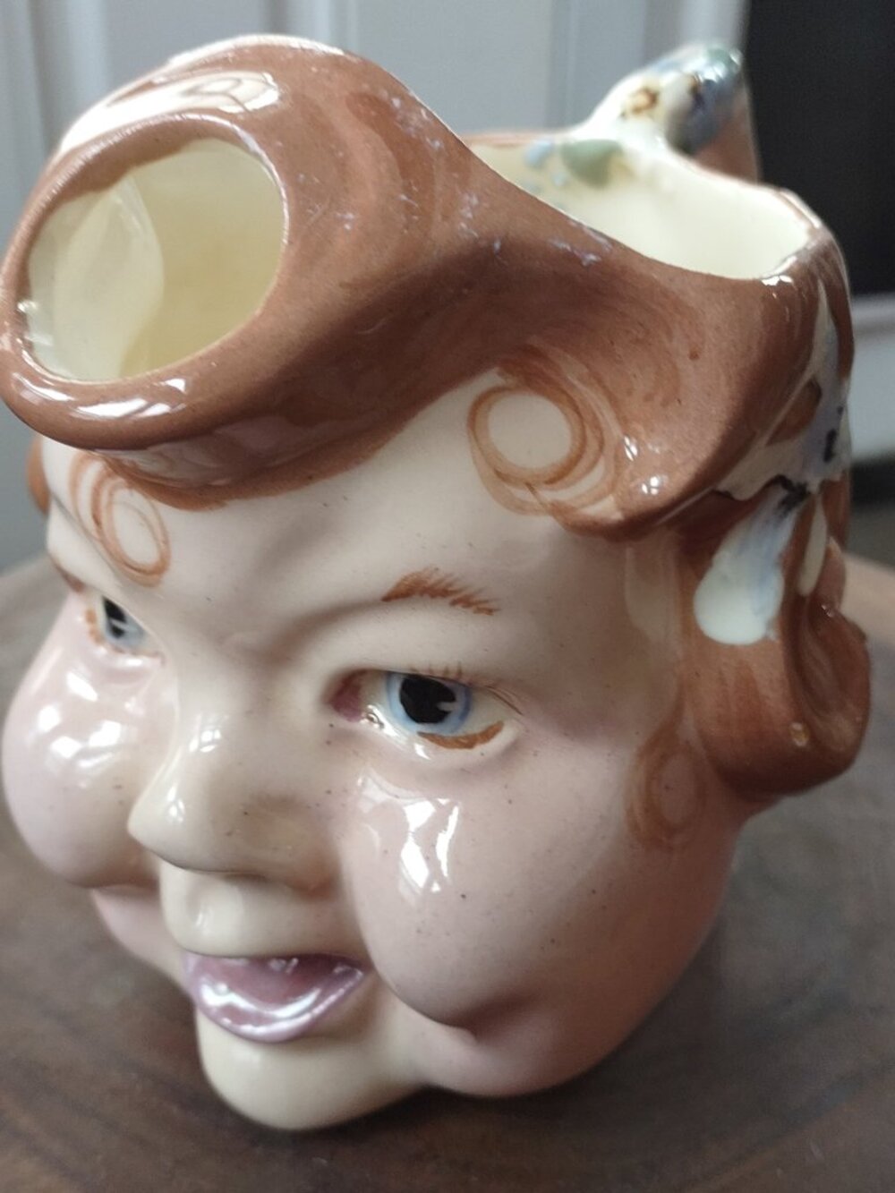 A fun ceramic vintage gravy bowl